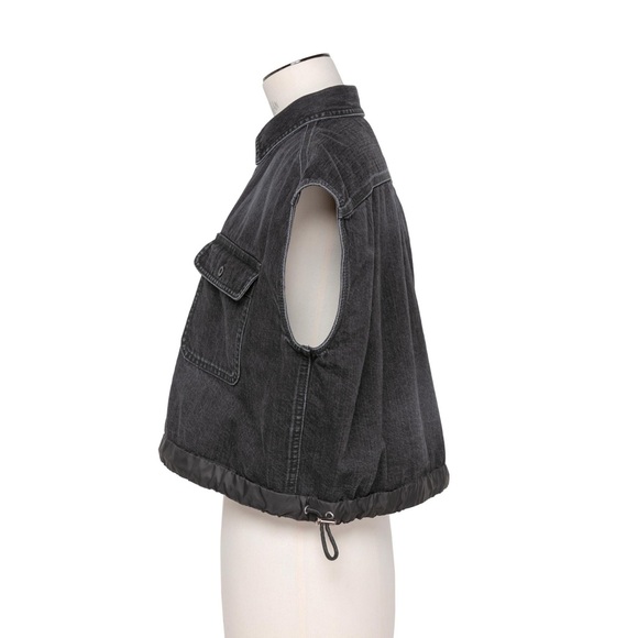 Sacai Denim Shirt with Drawstring Detail - Picture 2 of 7